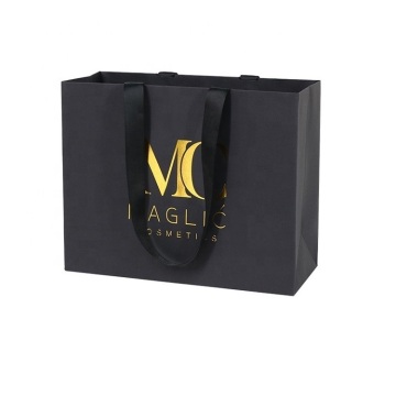 Custom Printed Logo Shopping Paper Bags for Luxury Clothing & Gifts