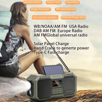 DF588 멀티 태양열 스피커 DAB FM 라디오
