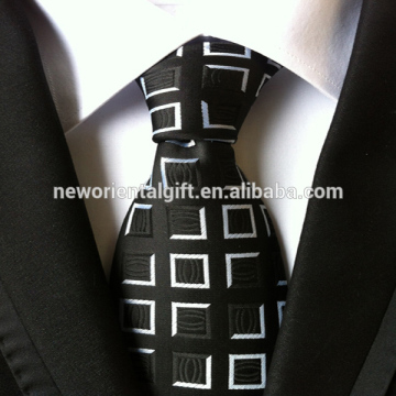 Black and white square designed neck ties