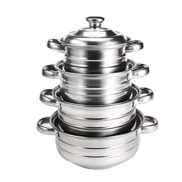 High Quality Fashion Professional Cookware Set Soup Pot Stainless Steel Kitchen Cooking Pots
