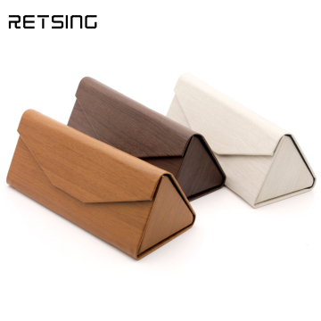 Wholesale Custom PU Leather Foldable Glasses Cases with Logo Packing
