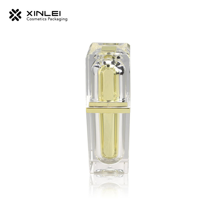 30ML أسود الذهبي مربع أكريليك زجاجة مستحضرات التجميل