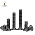 Стальные крестообразные плоские крепежные винты с потайной головкой