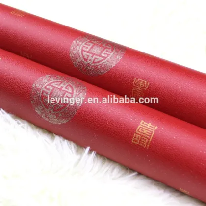Levinger Red Leather Chinese Style Wallpaper