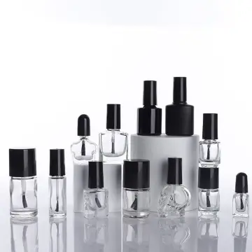 Cosmetic Nail Polish Glass bottle with Brush Cap
