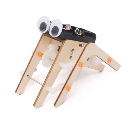 Wooden Bionic Moving Spider Robot Toy for Children's Science Education in Physics