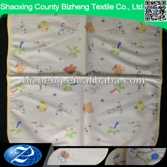 Printted waterproof fabric for baby rubber diaper changing pad