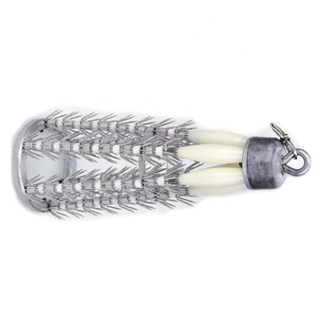 Stainless Steel 2.0mm Six Line Luminous Squid Jig Hook for Commercial Fishing