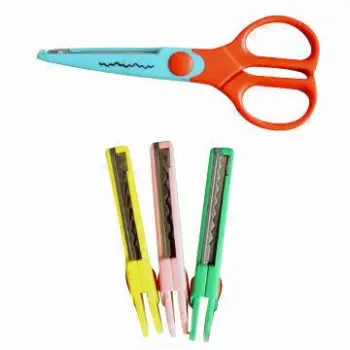Replaceable blades craft scissors, available in various blades patterns