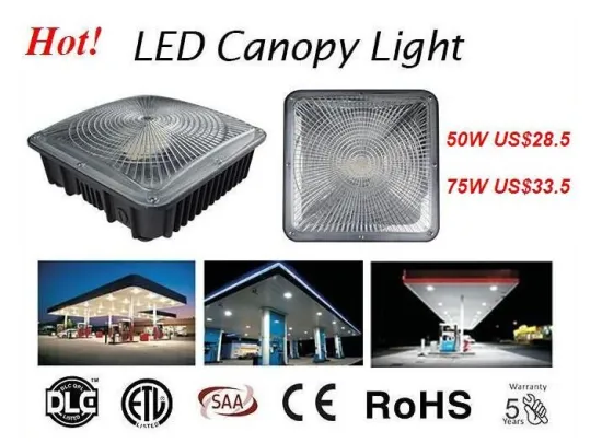 ETL DLC 75W Canopy Garage Led Lighting