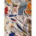 Scrawl Design Rayon Challis 30S Printing Woven Fabric