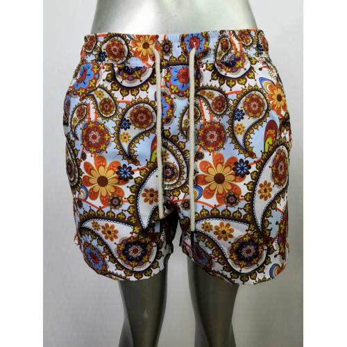 Brightly retro men's beach shorts