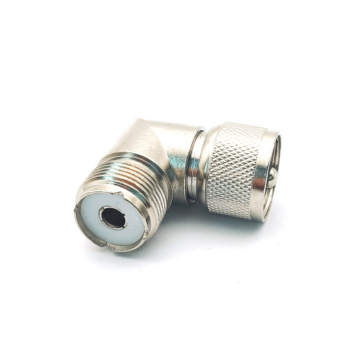 UHF L-Shape PL259 to SO239 RF Coaxial Adapter