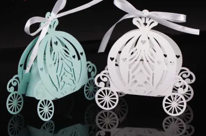 Cinderella Pumpkin Carriage Wedding Favor Gift Boxes