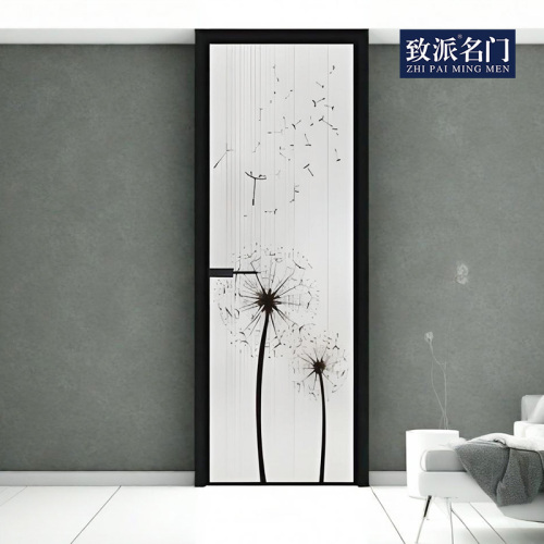 Modern home swing door dandelion pattern