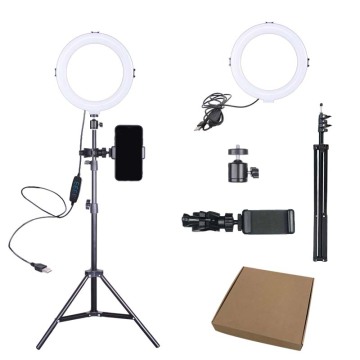 Lampu Cincin LED dengan Dudukan Telepon Tripod Stand