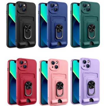 High-Quality TPU+PC Shockproof Magnetic Ring Back Cover: Compatible with Samsung M62 and iPhone 13 Pro Max