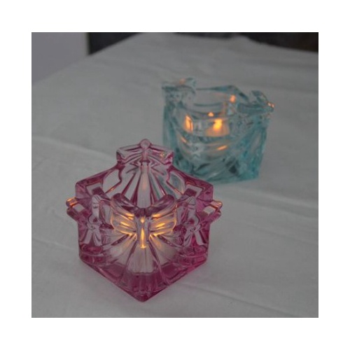 Glass Trinket Tealight Holder