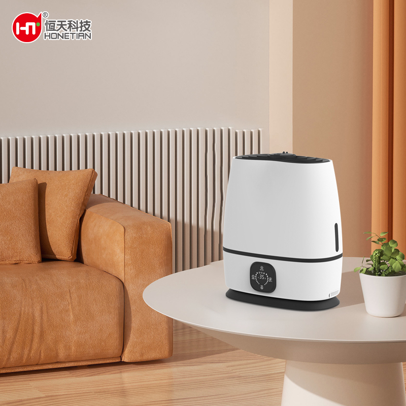 HONETIAN 8 timer warm mist or cool mist night light remote control 6.0L capacity visvible water level indoor hybird humidifier