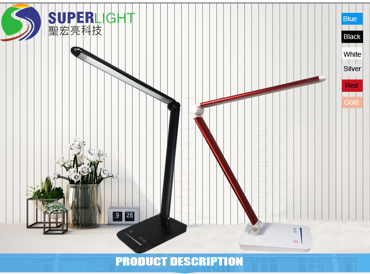 Home Office Decoration Desk Lamp Red Color