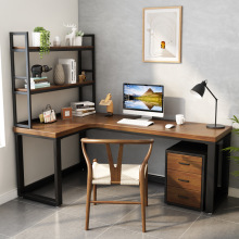 L -förmiger Schreibtisch mit drei Schubladen