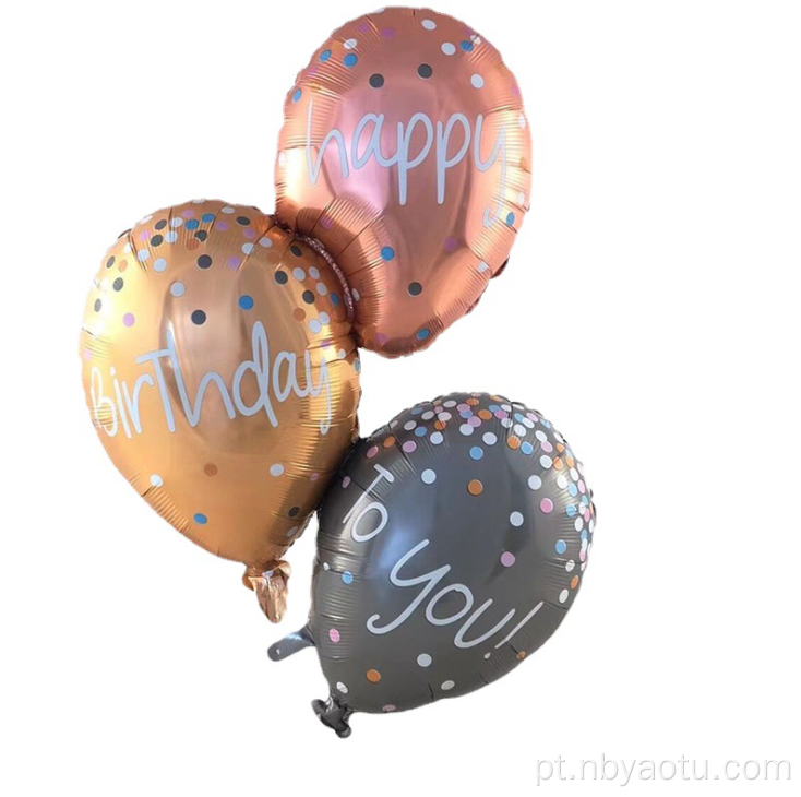Feliz aniversário para você buquê de balão de caixa de presente