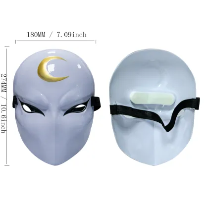 Golden Crescent Moon Knight Cos Mask