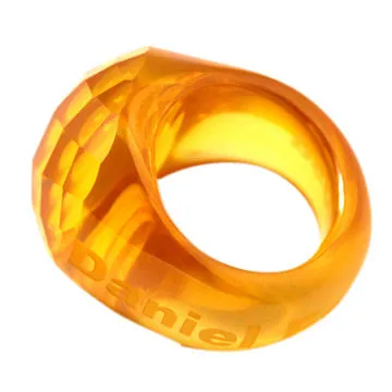 Fancy golden fashion diamond gemstone ring