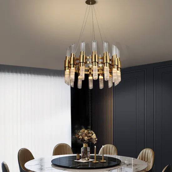 Creative Design Living Dining Room Round Glass Chandelier