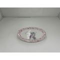 pink pattern ceramic plate