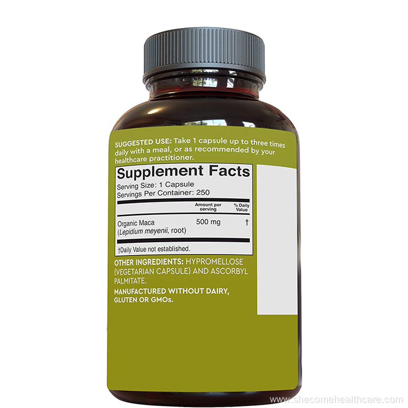 maca root Tongkat Ali Ginseng strength maca capsules