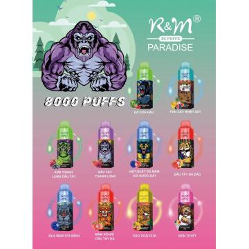 Оптовая RGB Flash Light R &amp; M Paradise 8000Puffs USA