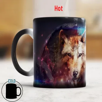 매직 늑대 사자 고양이 공룡 머그잔 -111oz 사진 애호가와 선물주는 커피 머그잔
