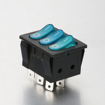 Illuminated Double Pole Three Throw Switch