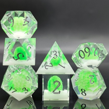 New Arrival Cool Transparent Dragon Egg RPG Resin Dice for Dungeons and Dragons