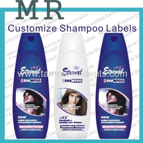 Étiquettes personnalisé cosmétique adhésif privé pour shampooing, personnalisé vinyle Labels pour Branding flacons pour cosmétiques
