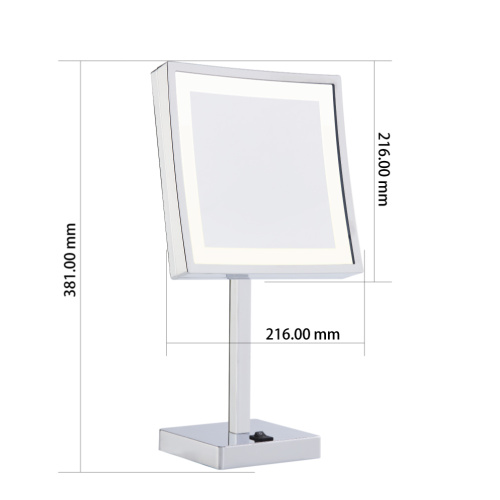 table up lighted shaving mirror