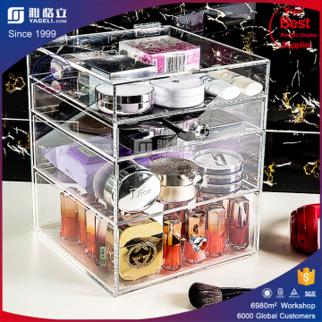 2016 Hot Sale! Acrylic Makeup Organizer / Clear 4/5 Drawers Make Up Organizer