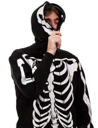 Customized Skull Smiling Face Zipper Hoodie