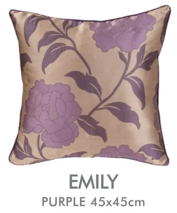 Bedroom Purple Red Jacquard Pillow Cover Customized Cushion , Office 100 Polyester Pillow