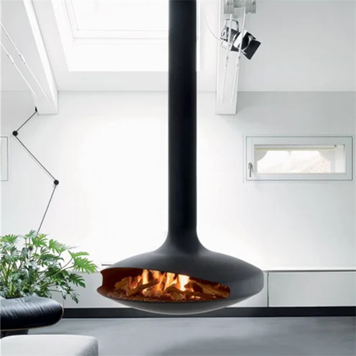 Outdoor Indoor wood burning suspended fireplace