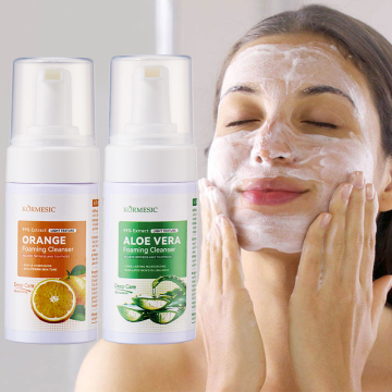 Nhà máy Miduo OEM 100ml Aloe Vera Orange Mousse Face Wash