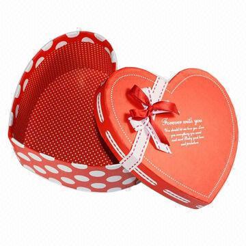 Δύο κομμάτια καρδιά σχήμα άκαμπτο κουτιά με 4C εκτύπωση, ιδανικό για μικρά δώρα ή σοκολάτες