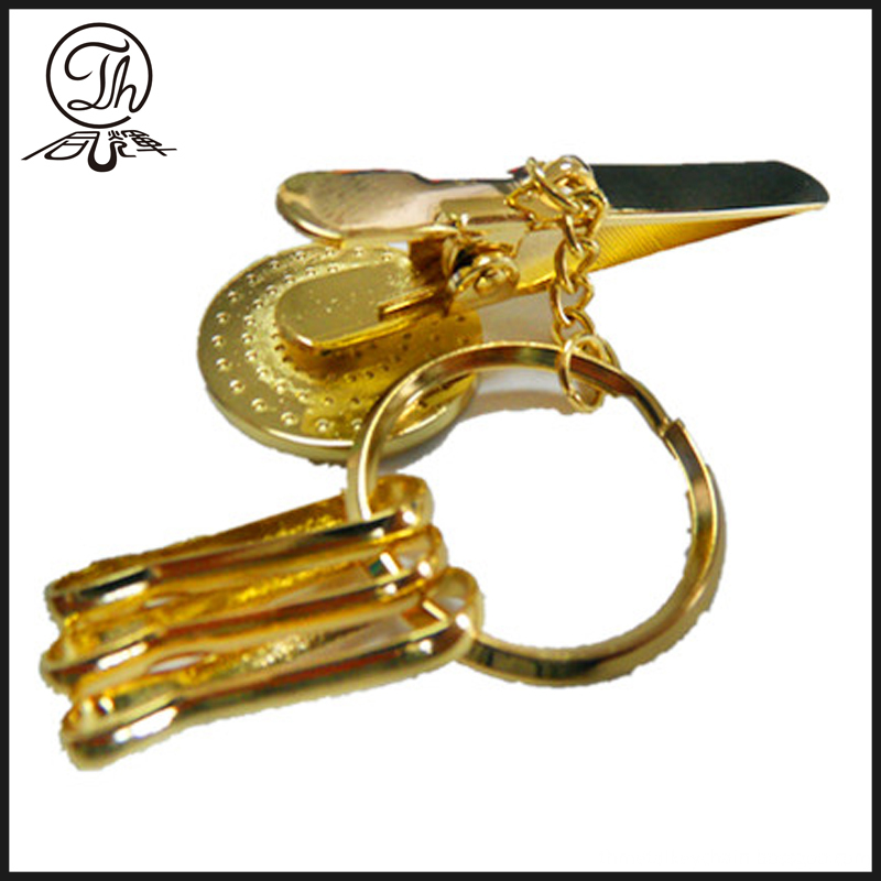 Gold Halloween carabiner clip keyholder metal