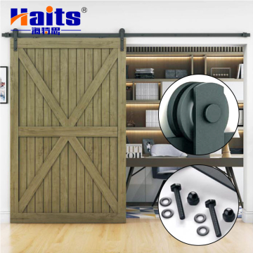 Kit de hardware de puerta de granero de granja doble de hierro moderno de hierro