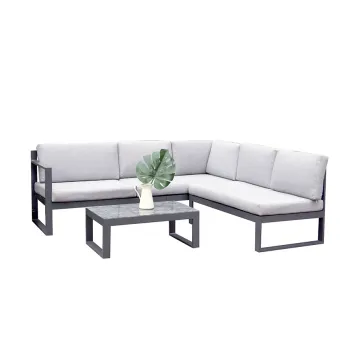 OEM Hot Selling 4 Piece Outdoor Aluminum Sofa Set for Garden Furniture