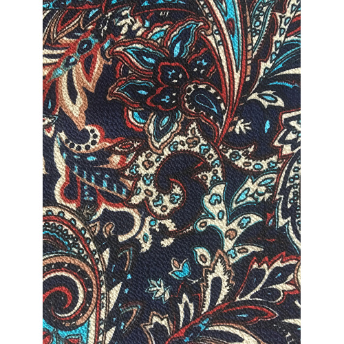 Paisley Design Polyester Bubbla Chiffongryck Tyg