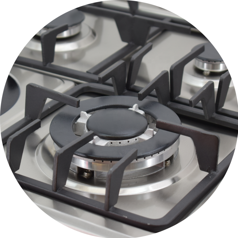 Titanium black stainless steel AC electric Ignition gas stoves cookers fast burners lpg gas stove with safety device
