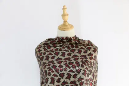 Popular tiger sequins fabric