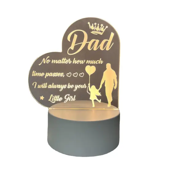 Creative 3D Illusion LED Lamps: A Warm Acrylic Table Desk Lamp with Decorative Night Light Features